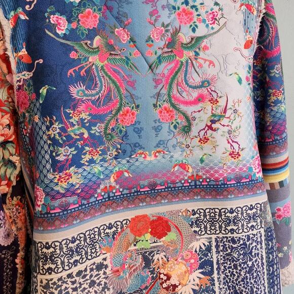 Johnny Was Patchwork Penny Lane Jacket Sherpa Floral Biya Anna Jacket XS - Picture 9 of 9